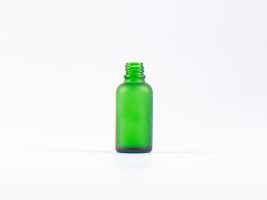 Grünglasflasche 30ml, DIN18, ohne Montur
